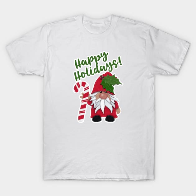 Happy Holidays! Christmas Gnome by Cherie's Art(c)2020 T-Shirt by CheriesArt